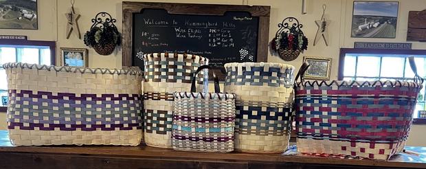 Flyer for Basket Weaving Class at Hummingbird Hills Winery